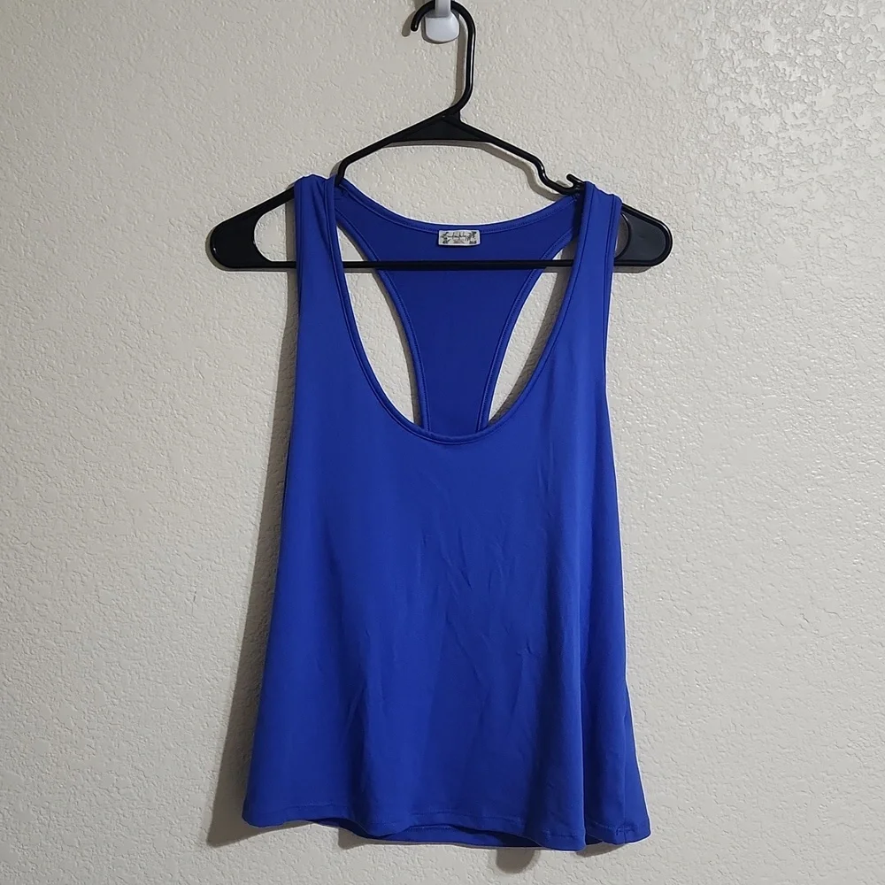 Bundle of Two Free People A Line Everyday Tank Tops Sz Small Birdsong Blue/White